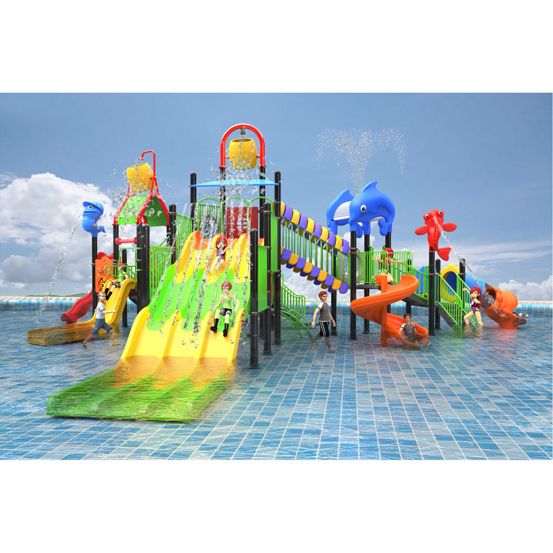 大型水上乐园游乐场滑滑梯儿童户外滑梯组合游泳池设备 S21-19